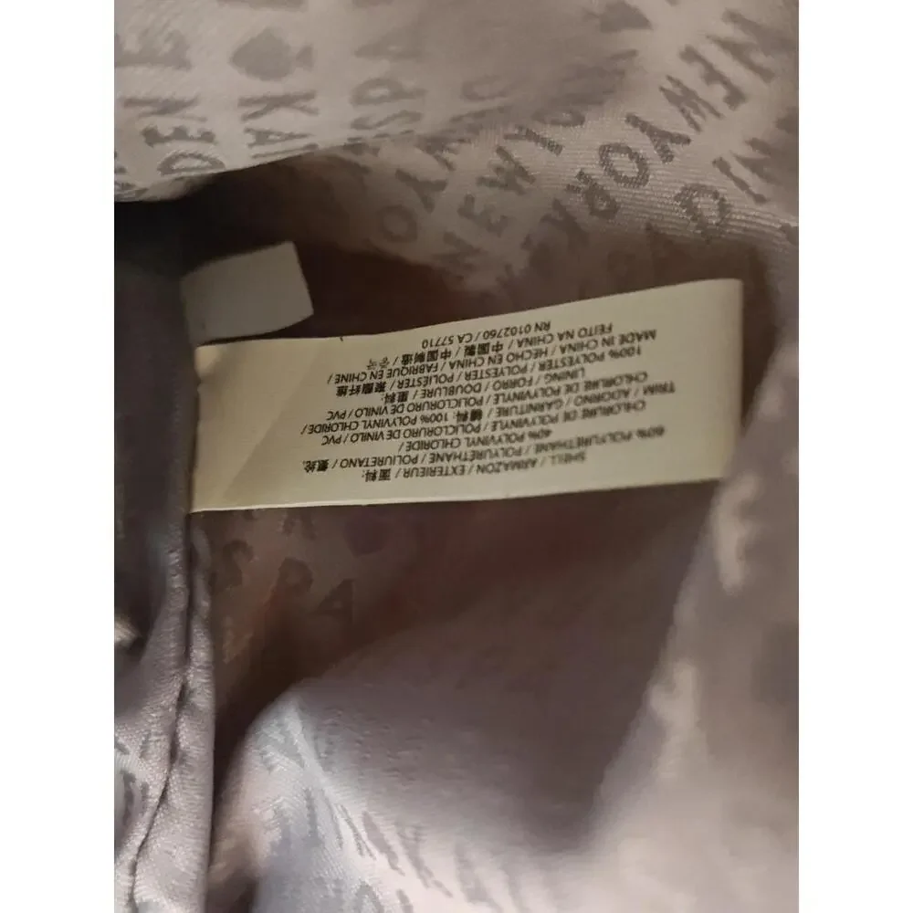 Kate Spade‎ Shoulder Bag Champagne Gold Ribbon PVC Silver Leather strap